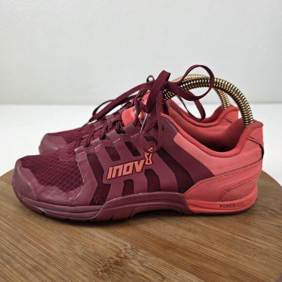 Inov-8 F-Lite 235 V2 Shoes Womens Size 8 Maroon Pink Powerheel Ropetec Training - Picture 1 of 16